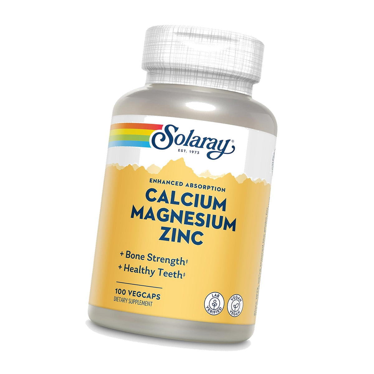 Solaray Calcium Magnesium Zinc, 100 CT