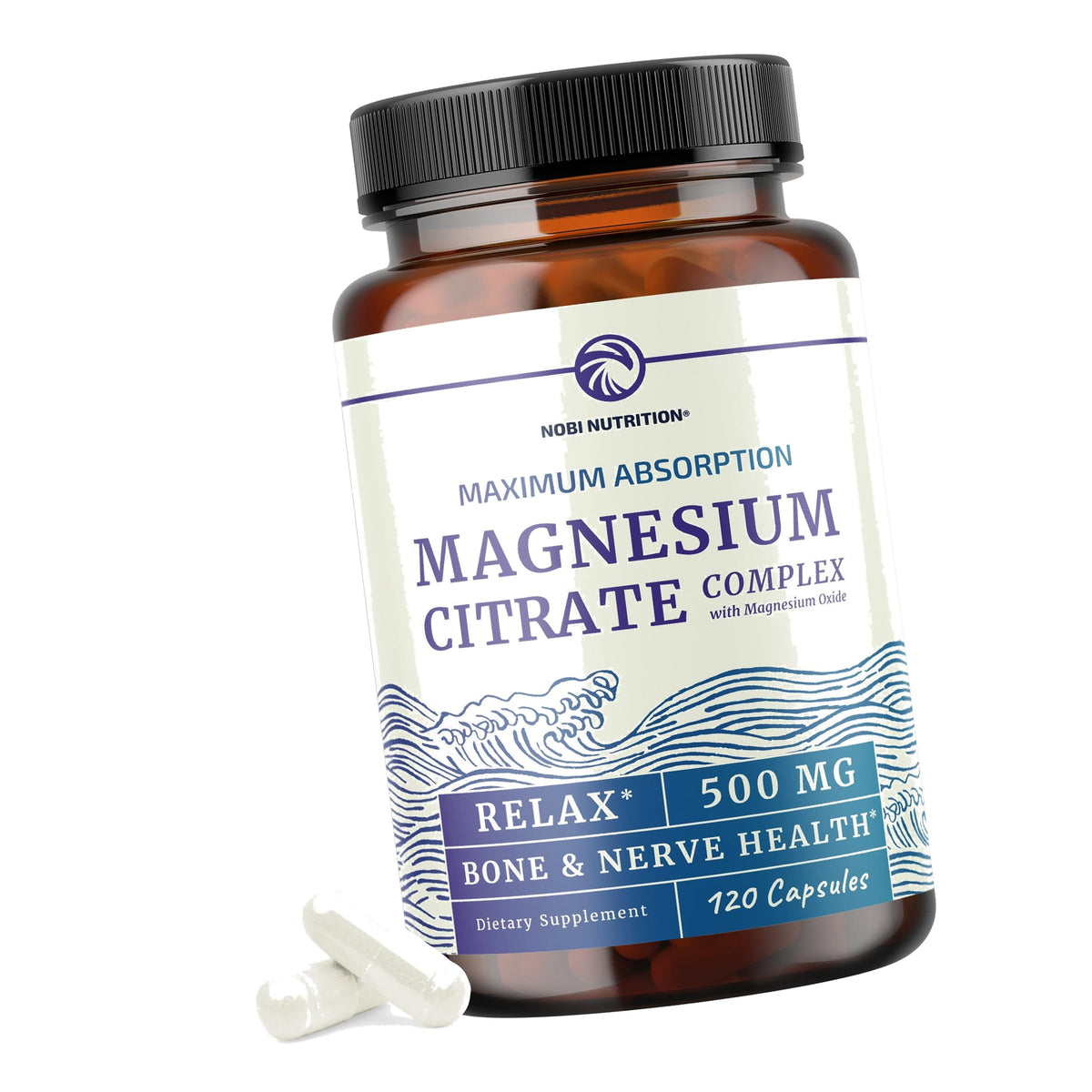 Magnesium Citrate Complex 500 MG, Constipation, Calm & Relaxation Support