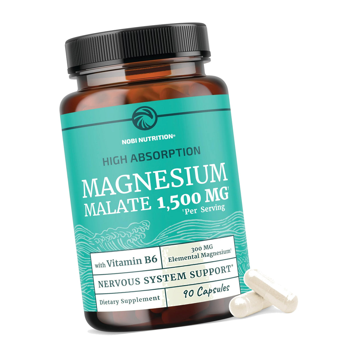 Magnesium Malate 1500MG, Energy & Nervous System Support, High Absorption