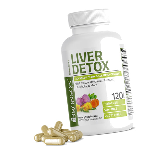 Bronson Liver Detox Advanced Detox & Cleansing Formula 120 Capsules