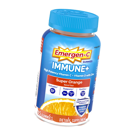 Emergen-C Vitamin C 750mg Immune Support Gummies, Orange, 45 Gummies