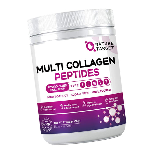 NATURE TARGET Multi Collagen Peptides Powder, 35 Servings