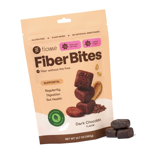 Fiome Fiber Bites, 5g Daily Fiber Supplement, Dark Chocolate, 30 Servings