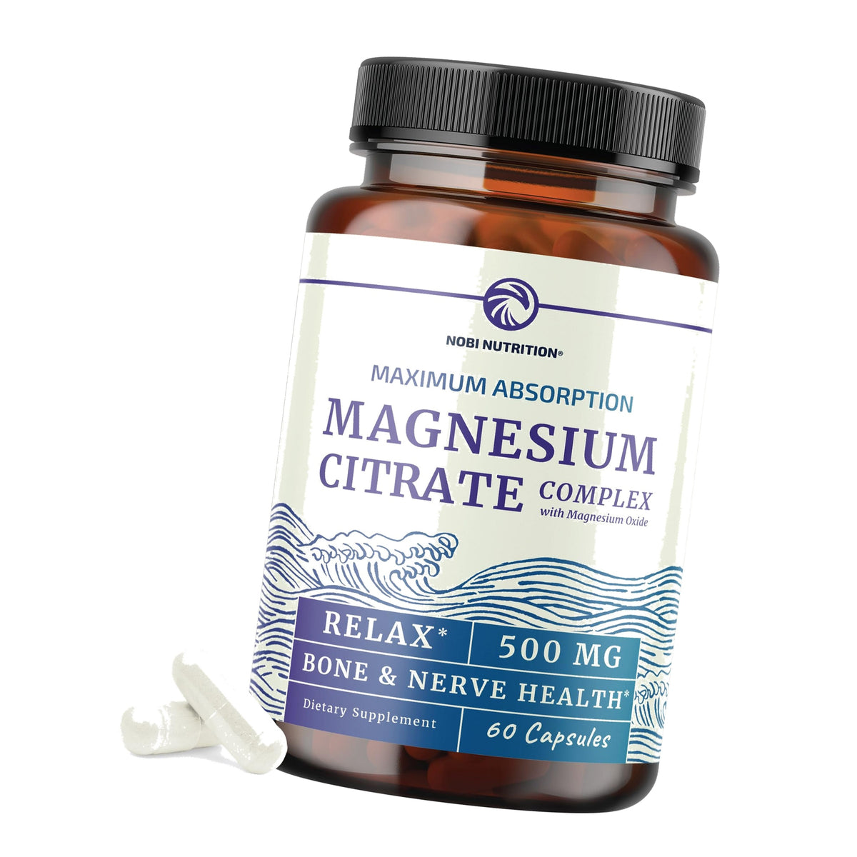 Magnesium Citrate Complex 500 MG, Constipation, Calm & Relaxation Support