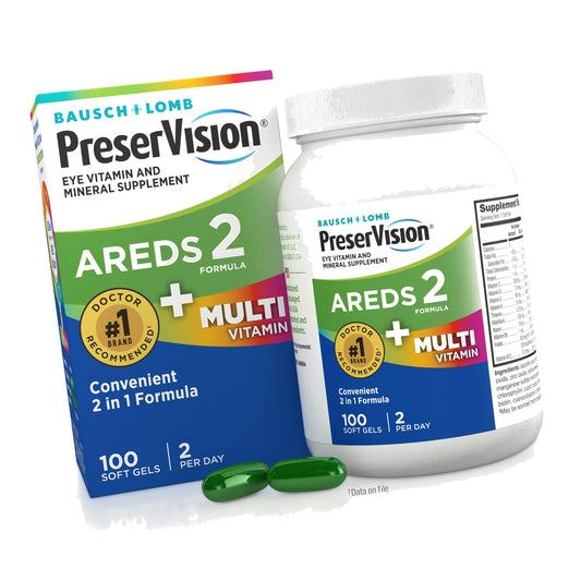 PreserVision AREDS 2 + Multivitamin Eye Vitamins, 100 Softgels