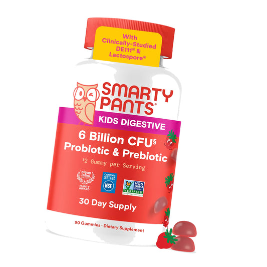SmartyPants Kid Probiotic & Prebiotic Gummies, Gut Health Supplement, 60 Ct