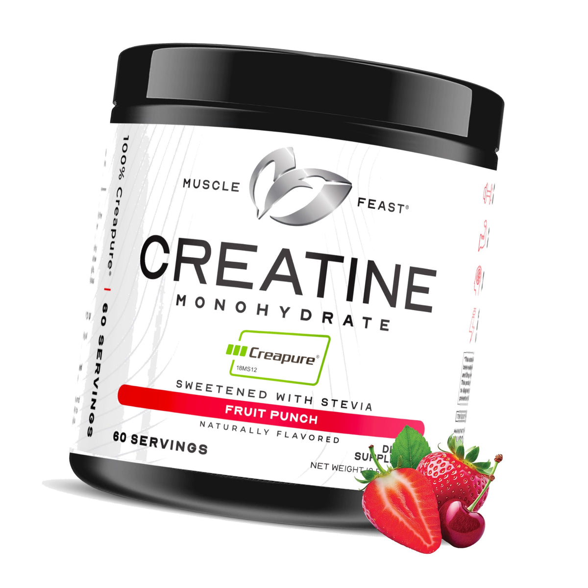 Muscle Feast Creapure Creatine Monohydrate Powder, Fruit Punch (300g)