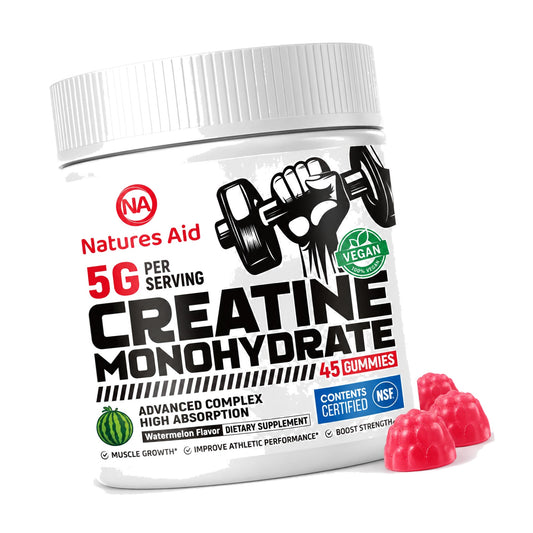 Creatine Monohydrate Gummies, NSF Certified Creatine Gummy, 5g Dose for Men & Women to Support Muscle, Strength, Recovery, Cognitive Health & Memory, Watermelon Flavor