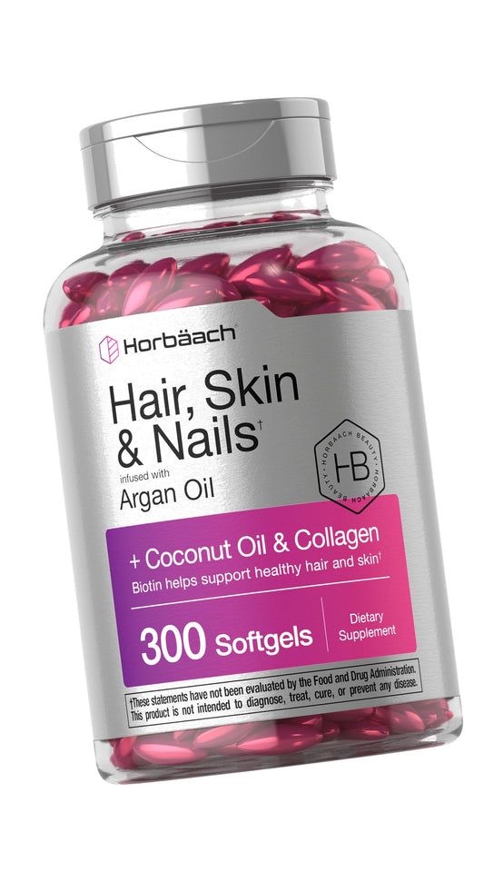 Horbäach Hair Skin and Nails Vitamins | 300 Softgels