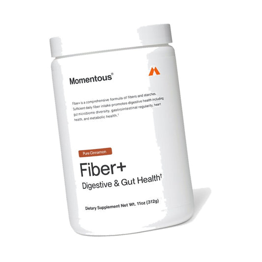 Momentous Fiber+, Psyllium Husk Powder, Multi-Source Blend, Pure Cinnamon