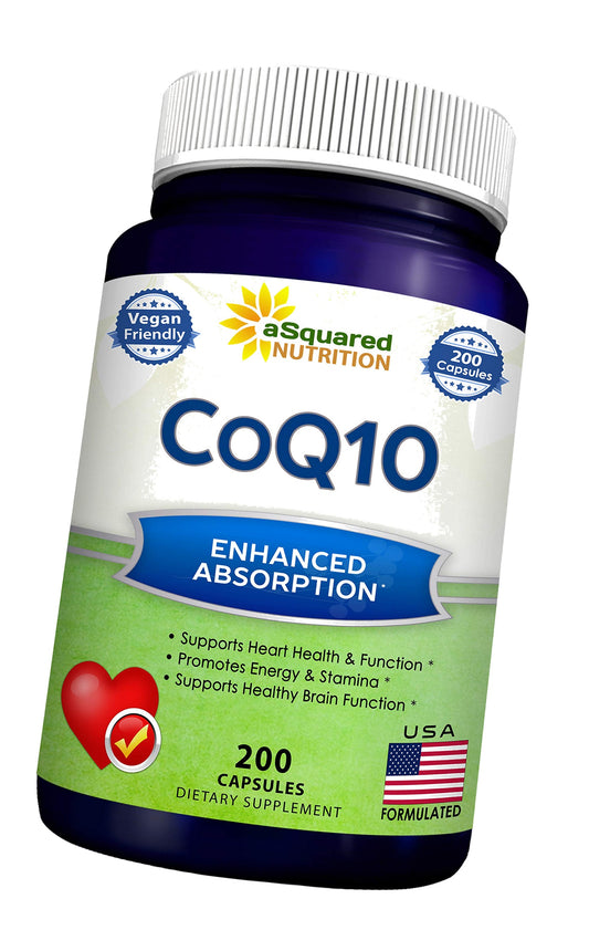 CoQ10 400mg - 200 Capsules - Co Q 10 Supplement - Coenzyme Q10 Pills - CQ10