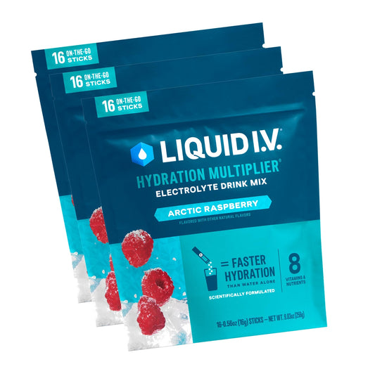 Liquid I.V. Hydration Electrolytes, Arctic Raspberry, 48 Count