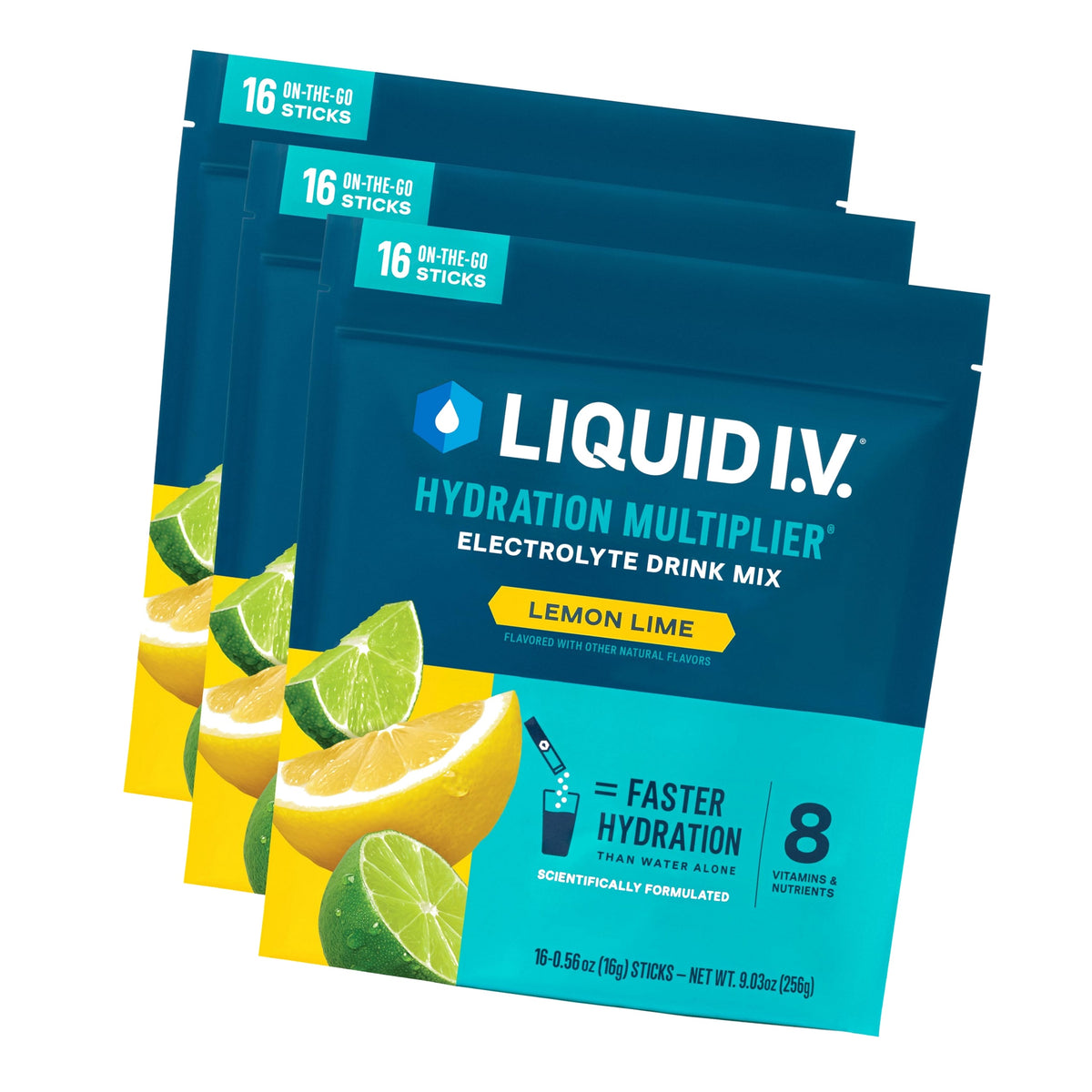 Liquid I.V. Hydration Electrolytes, Lemon Lime, 48 Count