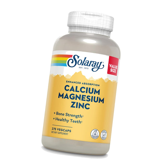 SOLARAY Calcium Magnesium Zinc, 275 VegCaps