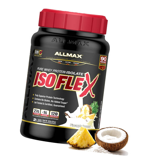 ALLMAX ISOFLEX Whey Protein Isolate, Pineapple Coconut, 2 lb