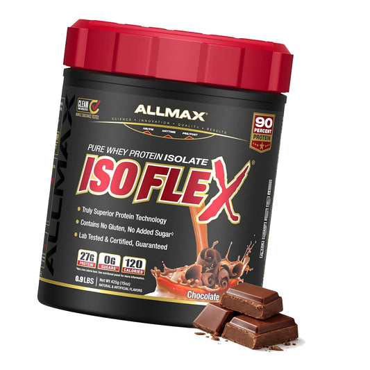 ALLMAX ISOFLEX Whey Protein Isolate, Chocolate, 1 lb
