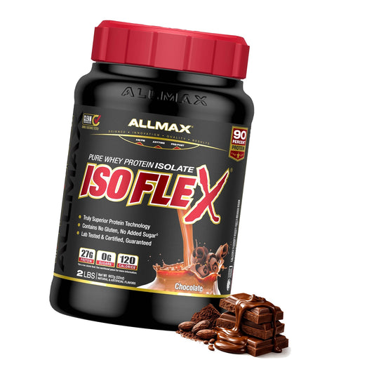 ALLMAX ISOFLEX Whey Protein Isolate, Chocolate, 2 lb