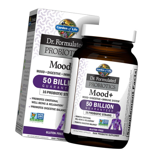 Garden of Life Dr. Formulated Probiotics Mood+, 50 Billion CFU, 60 Capsules