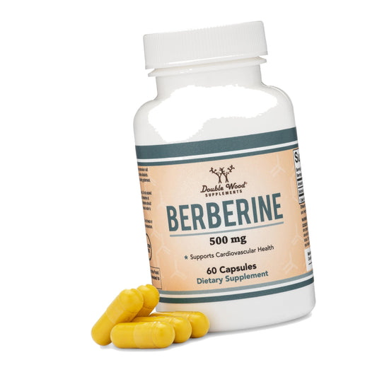 Double Wood Supplements Berberine HCl 500mg, 97% Purity, 60 Capsules
