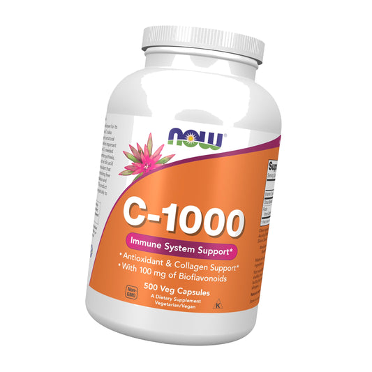 NOW Supplements, Vitamin C-1,000 with 100 mg of Bioflavonoids, 500 Veg Caps