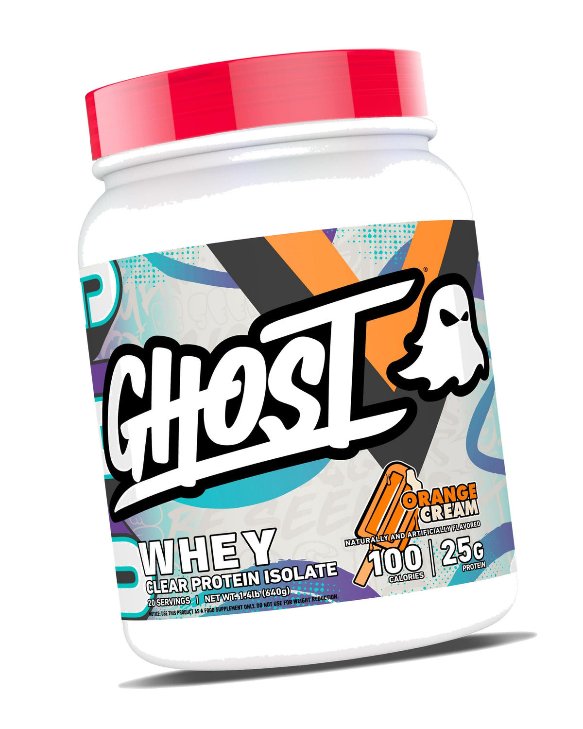 GHOST Clear Whey Isolate Protein Powder, Orange Cream - 25G Protein