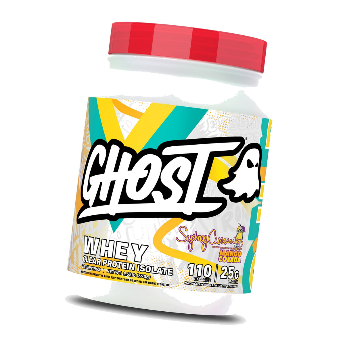 GHOST Clear Whey Isolate Protein Powder 25G, Sydney Cummings Mango Colada