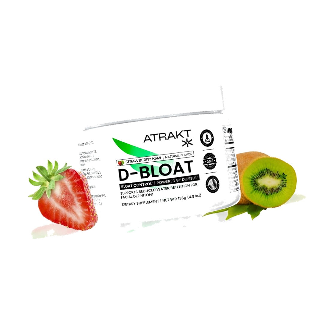 ATRAKT D-Bloat Debloat Powder, Dandelion Root, Strawberry Kiwi, 30 Servings