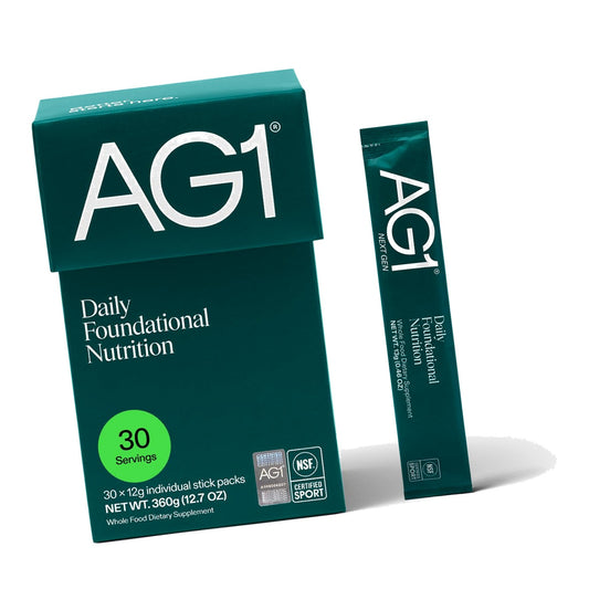 AG1 Athletic Greens Superfood and Probiotic, 75 Vitamins, Travel Pack 30ct