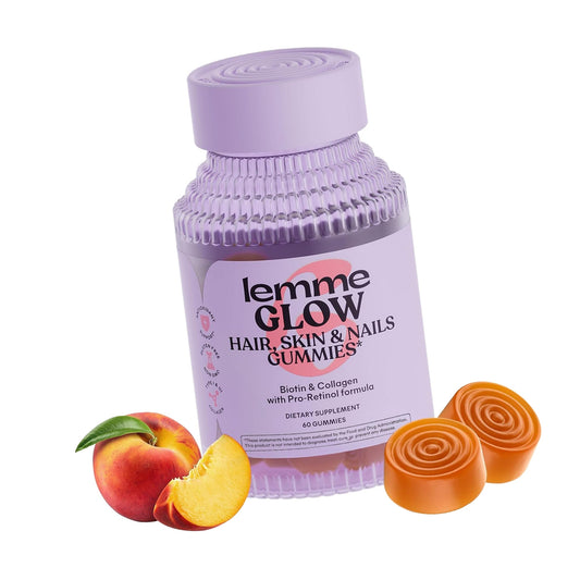 Lemme Glow Collagen Gummies for Strong Nails & Healthy Skin, 30-Day Supply