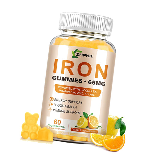 Iron Supplement 65mg Iron and 250mg Vitamin C Energy Support Immune Health