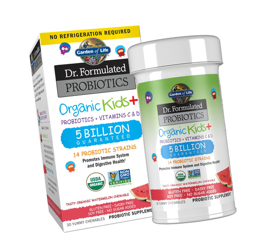 Garden of Life Dr. Formulated Kids+ Probiotic, Watermelon, Shelf Stable