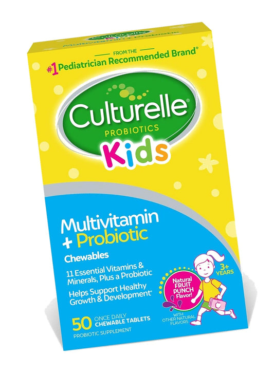Culturelle Kids Multivitamin + Probiotic Chewable, Ages 3+, 50 Count