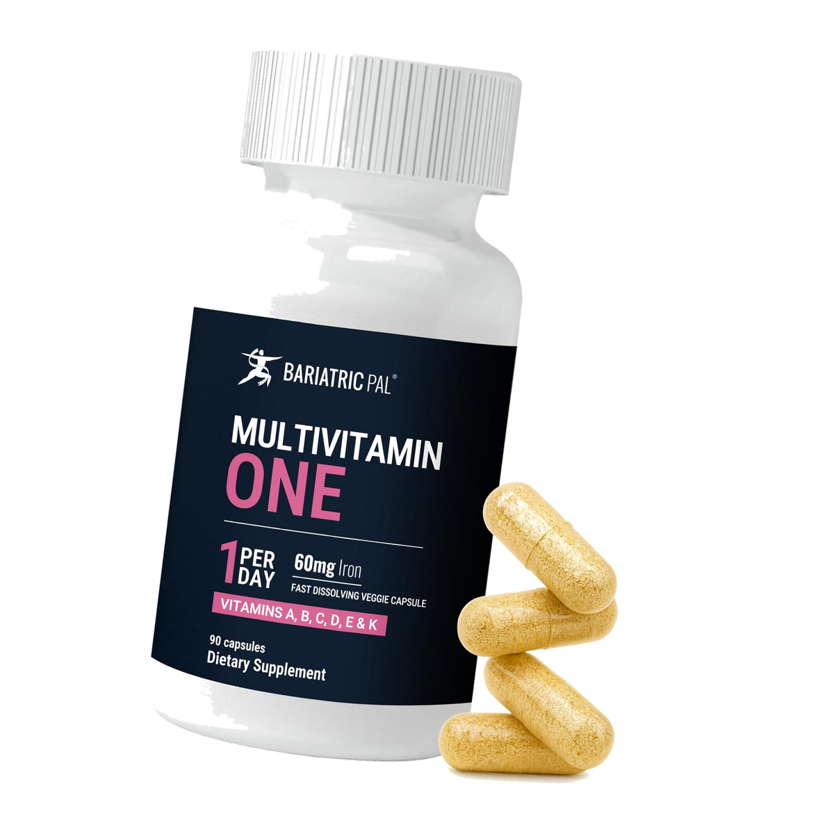 BariatricPal Capsule Bariatric Multivitamin, 1 per Day, 60mg Iron, 90 Ct