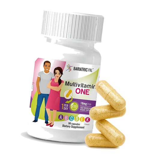 BariatricPal Multivitamin ONE 1 per Day! Bariatric Multivitamin Capsule with 18 mg of Iron | Easy to Swallow Capsule | Vitamin for Bariatric Surgery Patients | 90 Count (3 Month Supply)