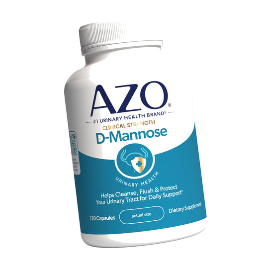 AZO D-Mannose Supplement for Women & Men, Clinical Strength, 120 Capsules