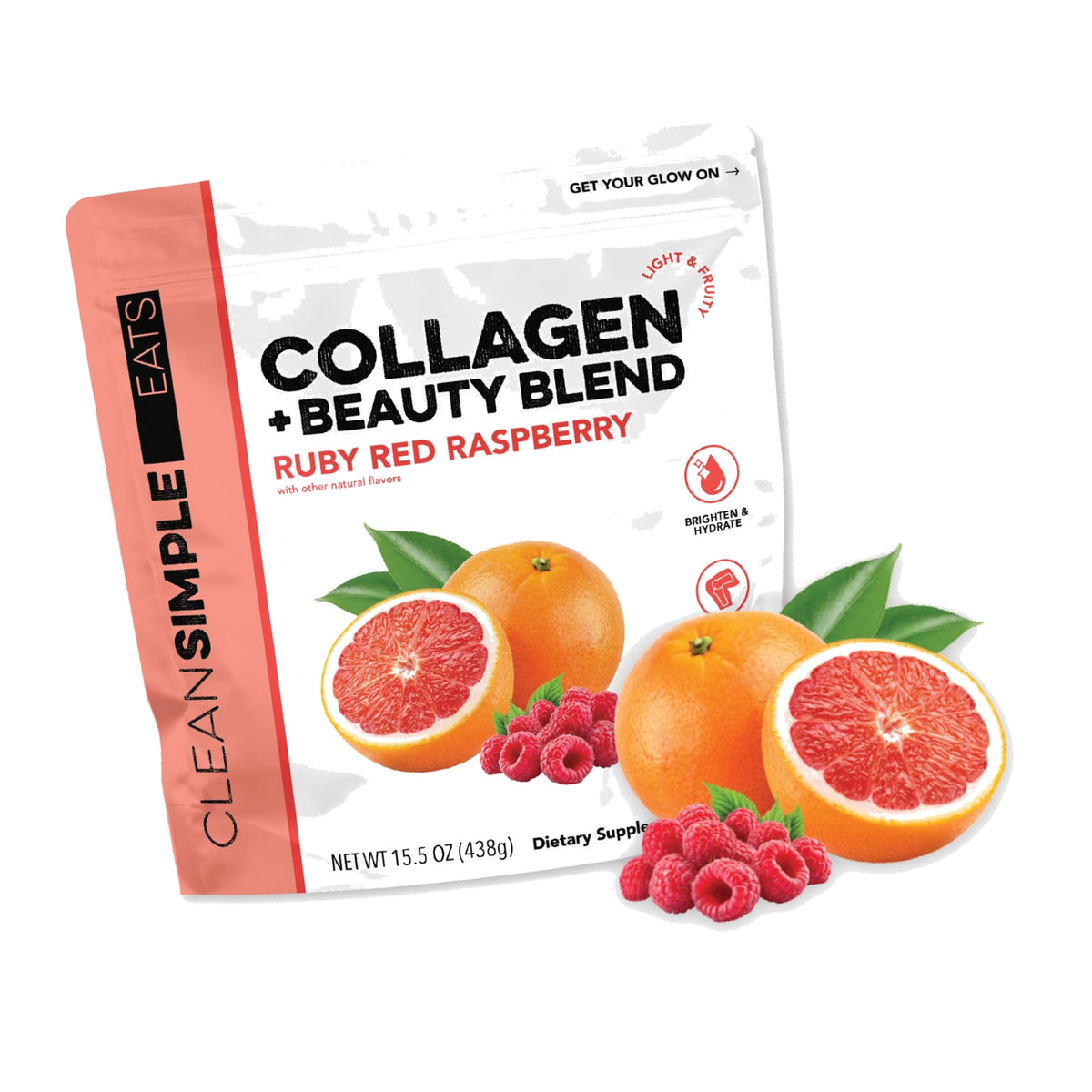 Clean Simple Eats Collagen + Beauty Blend, Ruby Red Raspberry, 30 Servings