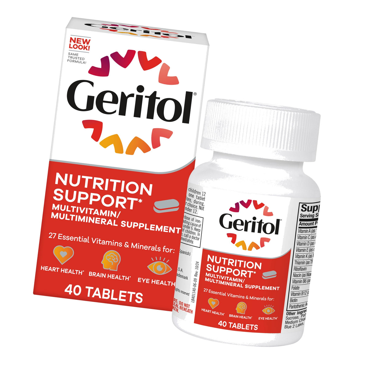 Geritol Multivitamin Supplement, 27 Essential Vitamins & Minerals, 40 Tabs