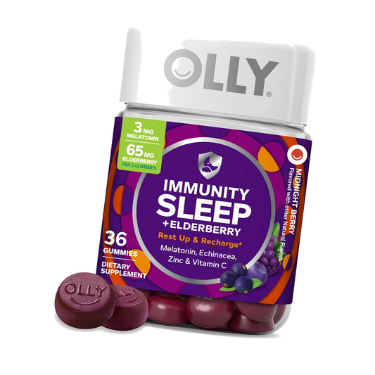 OLLY Immunity Sleep + Elderberry Gummies, Immune & Sleep Support*- 36 Count