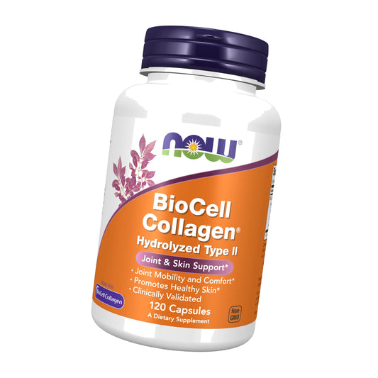 NOW Supplements, BioCell Collagen® Hydrolyzed Type II, 120 Veg Caps
