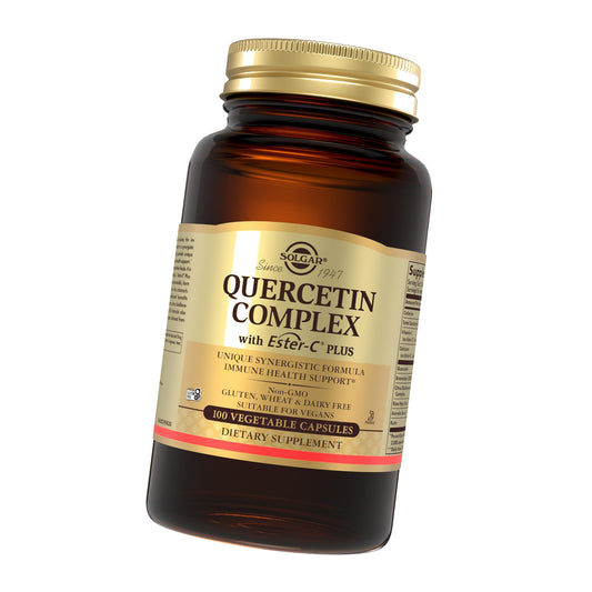 Solgar Quercetin Complex with Ester-C Plus, 100 Vegetable Capsules - Supports Immune Health, Antioxidant - Gentle on the Stomach Vitamin C - Non-GMO, Vegan, Gluten/Dairy Free - 50 Servings