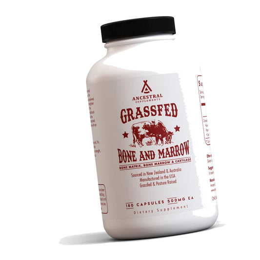 Ancestral Supplements Grass Fed Beef Bone and Marrow Supplement, 180 Ct
