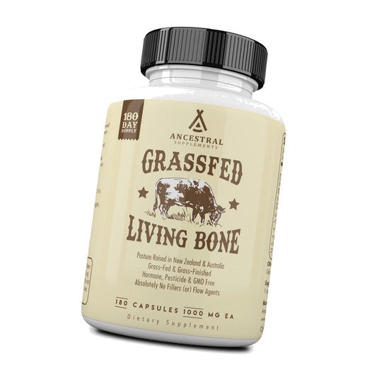 Ancestral Supplements Grass Fed Beef Living Bone Supplement, 180 Ct