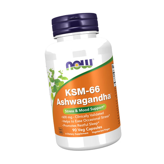 Now Supplements, KSM-66 Ashwagandha®, Stress & Sleep Support*, 90 Veg Caps