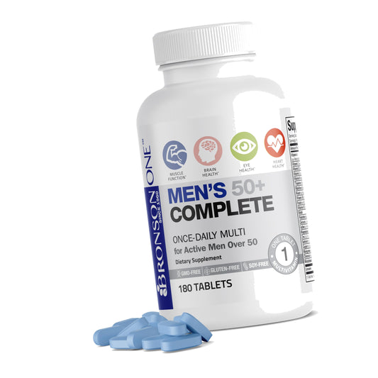Bronson ONE Daily Mens 50+ Complete Multivitamin Multimineral, 180 Tablets