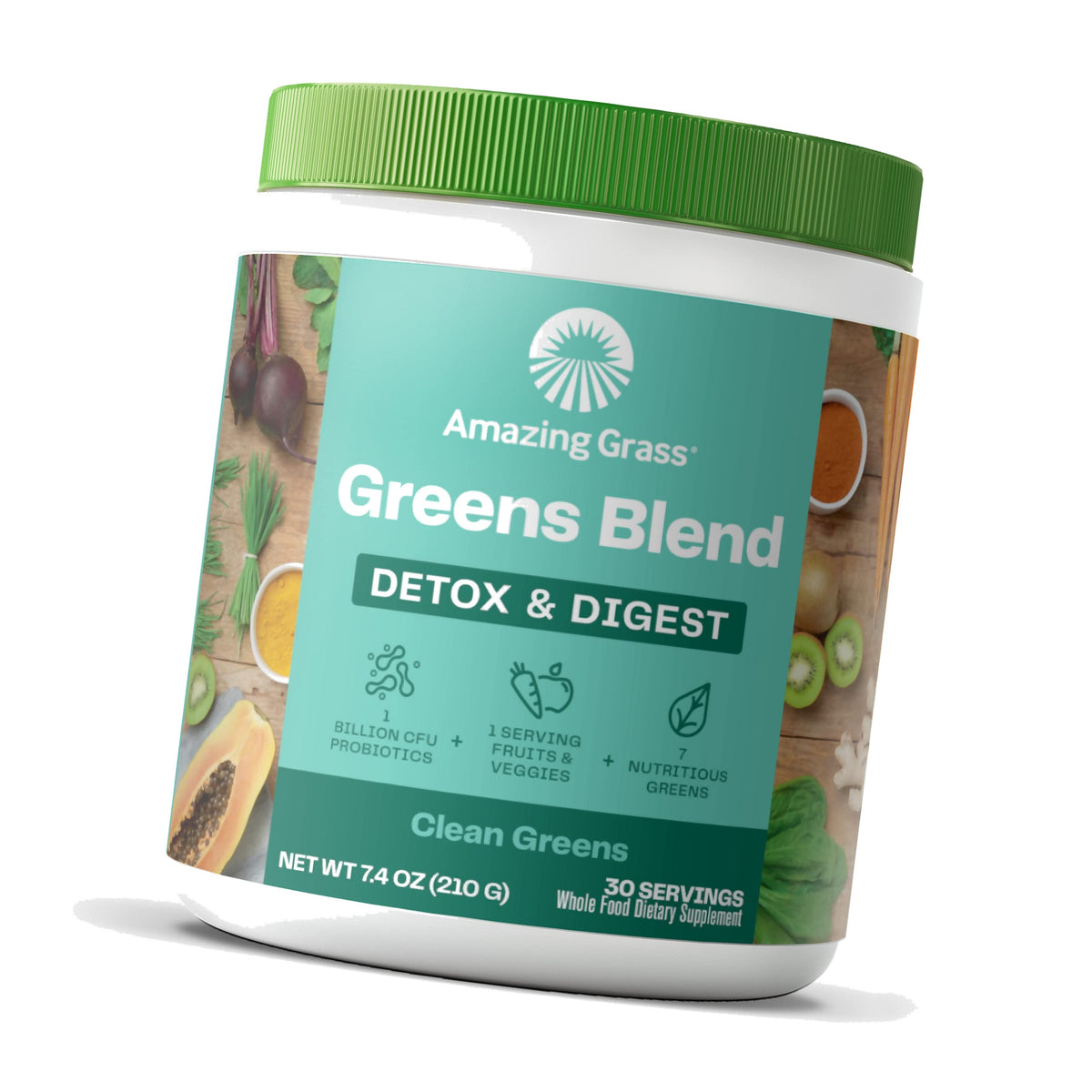 Amazing Grass Greens Blend Detox and Digest Clean Greens, 30 Servings