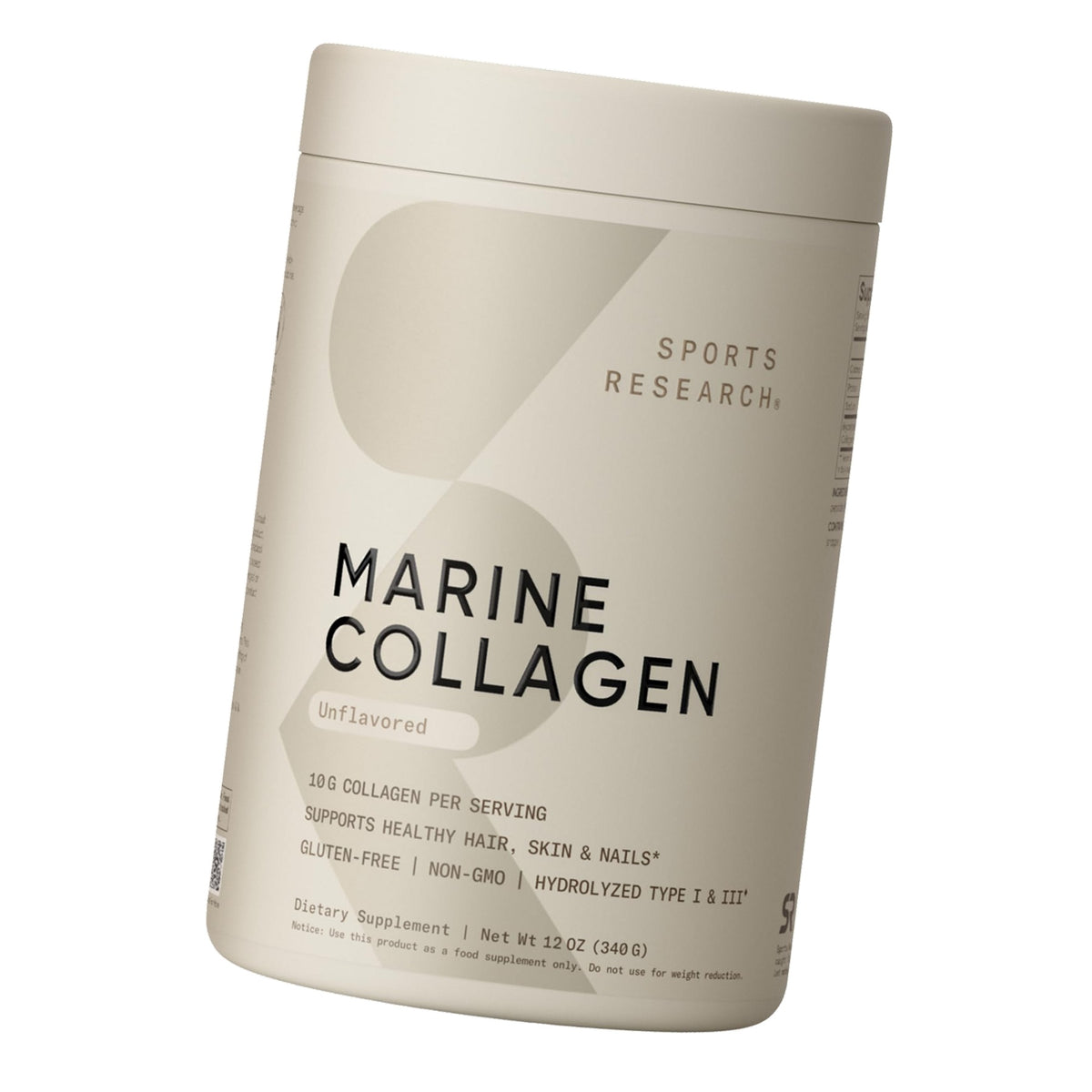 Sports Research® Wild-Caught Marine Collagen Peptides Powder, 34 Servings