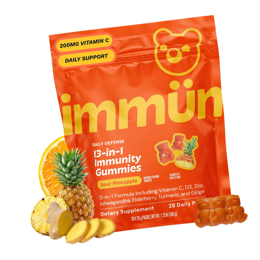 Grüns Immun Immunity Gummies with Vitamin C, Daily Immune Support, 28 ct