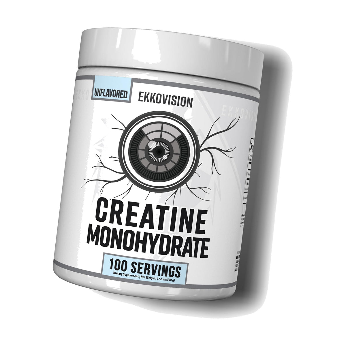 Ekkovision Creatine Monohydrate Powder, Unflavored, 100 Servings