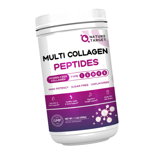 NATURE TARGET Multi Collagen Peptides Powder, 50 Servings