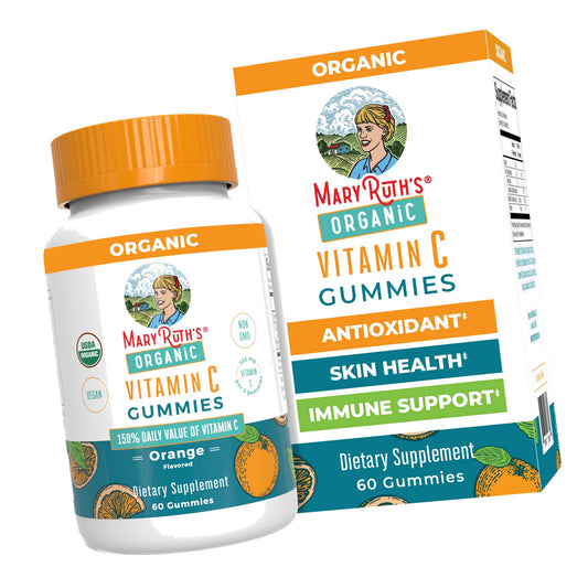 MARYRUTH'S USDA Organic Vitamin C Gummies, Antioxidant, Non-GMO, 60 Count
